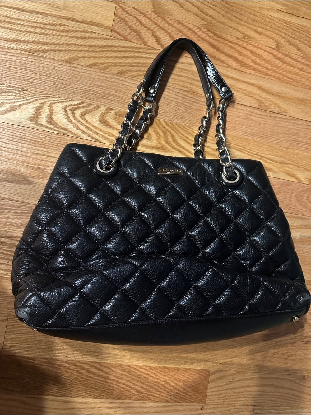 kate spade Black Quilted Chain-Handle Shoulder Bag